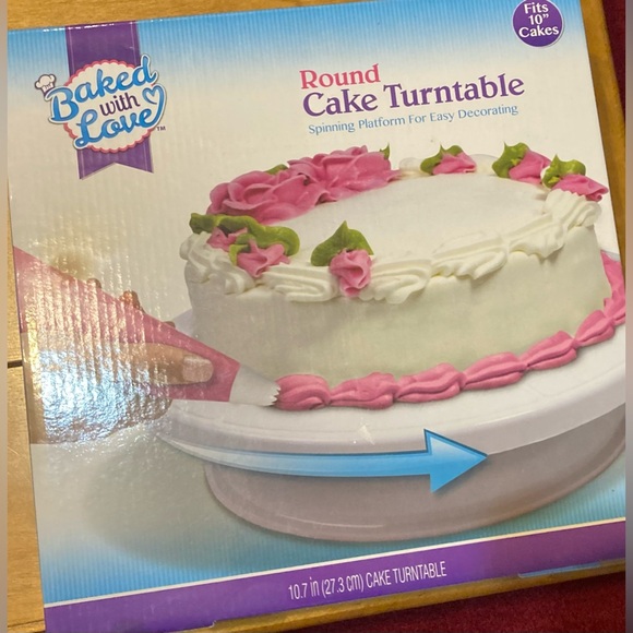 NWT Baked With Love Round Cake Turntable - Picture 5 of 10